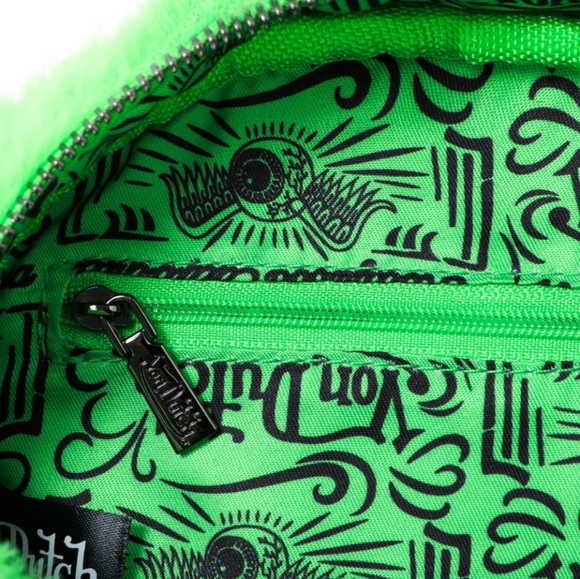 Von Dutch Lime Green Fur Satchel NWT - Picture 4 of 6